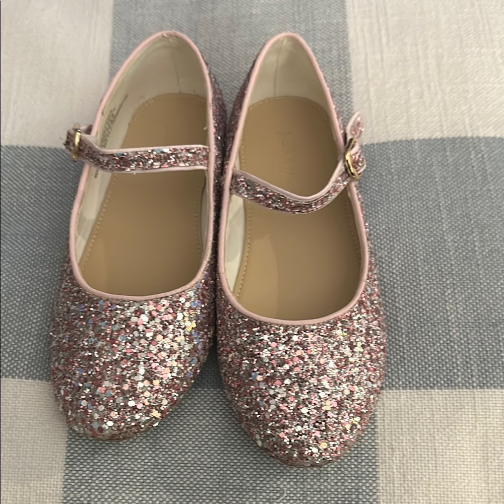 Crew cuts Girls glitter ballet flat  size 3